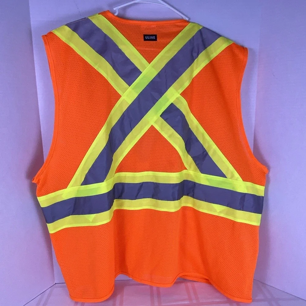 Uline Orange X-Back Hi-Vis Safety Vest. S-24029. Size 2XL/3XL.